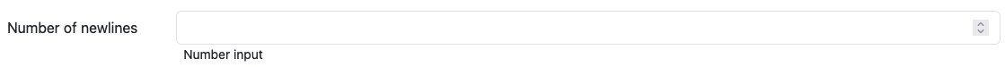 number input