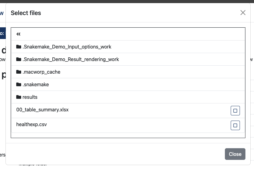 multiple path selector dialog